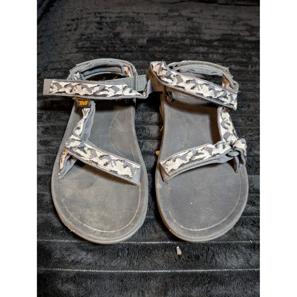 Teva Hurricane XLT2 Kids Sandals Grey White Pattern 1019390C Size 3